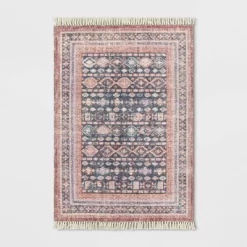 Alexandra Floral Printed Border Persian Rug Blush - Opalhouse™ -Opalhouse GUEST 13831d26 e9c0 4d66 95de 449574be25e7