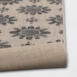 Dark Daisy Outdoor Rug Black - Opalhouse™ -Opalhouse GUEST 2361835e c528 4e8b a801 5b5e7b52de57