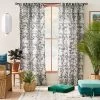 1pc 50"x84" Light Filtering Limu-Limu Leaf Jacquard Curtain Panel Gray - Opalhouse™ Designed With Jungalow™ -Opalhouse GUEST 421dc9b8 44ac 4840 a1f4 2563587244d5