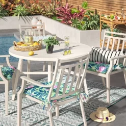 Opalhouse 17 5' X 7' Tapestry Woven Outdoor Rug Aqua - Opalhouseâ„¢