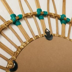 30" Dia Rattan Mirror With Cotton Cord - Opalhouse™ Designed With Jungalow™ -Opalhouse GUEST 609e683e 9806 4ac4 8a85 94ad2e7f6e22