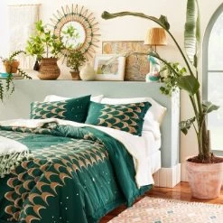 Full/Queen Printed Comforter & Sham Set Teal - Opalhouseâ„¢ Designed With Jungalowâ„¢