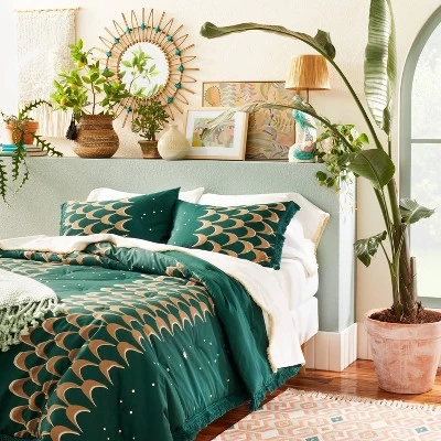 Full/Queen Printed Comforter & Sham Set Teal - Opalhouseâ„¢ Designed With Jungalowâ„¢ 1 Full/Queen Printed Comforter & Sham Set Teal - Opalhouseâ„¢ Designed With Jungalowâ„¢ -Opalhouse GUEST 62c0d119 3b39 4e0a bc51 14fae64ad22e