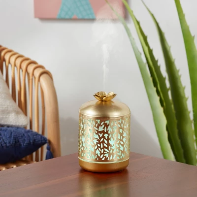 200ml Metal Flower Cutout Color-Changing Oil Diffuser Gold - Opalhouse™ 3 200ml Metal Flower Cutout Color-Changing Oil Diffuser Gold - Opalhouse™