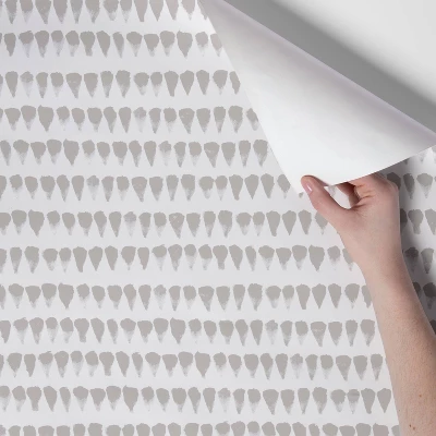 Abstract Striped Peel & Stick Wallpaper Gray/White - Opalhouse™: Removable, Repositionable, Stain-Resistant Vinyl 5 Abstract Striped Peel & Stick Wallpaper Gray/White - Opalhouse™: Removable, Repositionable, Stain-Resistant Vinyl - Image 3