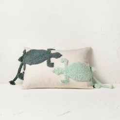 Two Lizard Punch Needle Lumbar Throw Pillow - Opalhouse™ Designed With Jungalow™ -Opalhouse GUEST b928f6a8 8ca3 4efd 8799 466299a95a4e