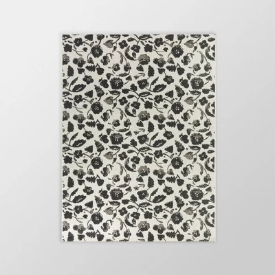Floral Outdoor Rug Black - Opalhouse™ 3 Floral Outdoor Rug Black - Opalhouse™