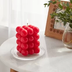 3.5" Unscented Bubble Sculpture Candle 12oz - Opalhouse™