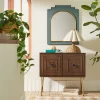 24" X 30" Wood And Brass Wall Mirror Blue - Opalhouse™ Designed With Jungalow™ -Opalhouse GUEST cb96163c 8169 4317 ba73 7b186591eed2