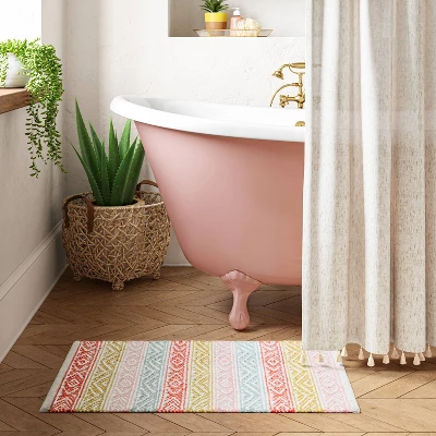 Banded Striped Bath Rug - Opalhouse™ 4 Banded Striped Bath Rug - Opalhouse™ - Image 2