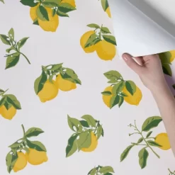 Lemons Peel & Stick Wallpaper Yellow - Opalhouse™: Cute Removable Vinyl, Repositionable, Stain-Resistant, Washable -Opalhouse GUEST e002afd5 ac8d 40bb 9c35 163adb0794e7