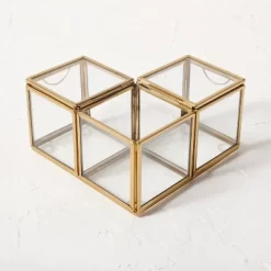 Metal Glass Decorative Box Gold - Opalhouse™ Designed With Jungalow™ 7 Metal Glass Decorative Box Gold - Opalhouse™ Designed With Jungalow™ -Opalhouse GUEST fc927fff 547b 4c4d 937a 78a22e5d52ae