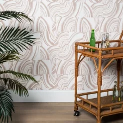 Agate Stone Peel & Stick Wallpaper Cream - Opalhouseā¢: Removable, Self-Adhesive, Geometric Swirl, 27.5 Sq Ft Coverage